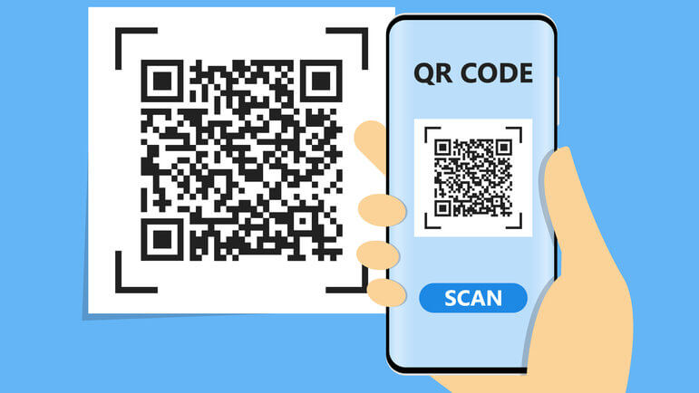 La e-notice accessible via un QR code.
