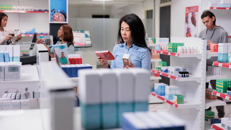 Des spécialités mises à disposition en accès direct dans les pharmacies.