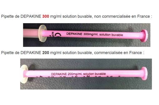 La pipette de 300, non commercialisée en France, expose à des risques de sous-dosage, d'où le rappel du lot 013097 (source : sanofi).