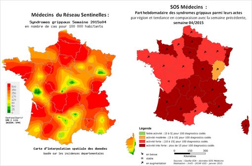 L'épidémie de grippe est présente sur la quasi-totalité du territoire français, selon les constats effectués par les médecins du Réseau Sentinelle et SOS Médecins. 