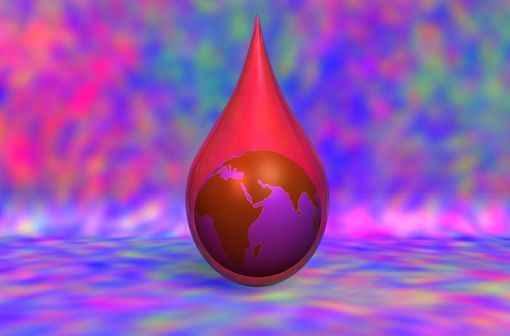 Symbole de la journée mondiale de l'hémophilie qui se tient le 17 avril (illustration).
