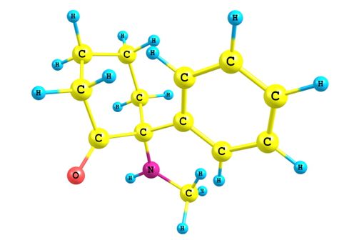 Molécule de kétamine (illustration). 