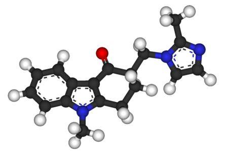 Structure moléculaire en 3D de l’ondansétron (© Fvasconcellos, Wikimedia)
