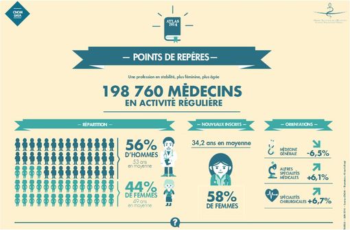 Infographie réalisée par l'Ordre National des Médecins (© Jan Kallwejt).