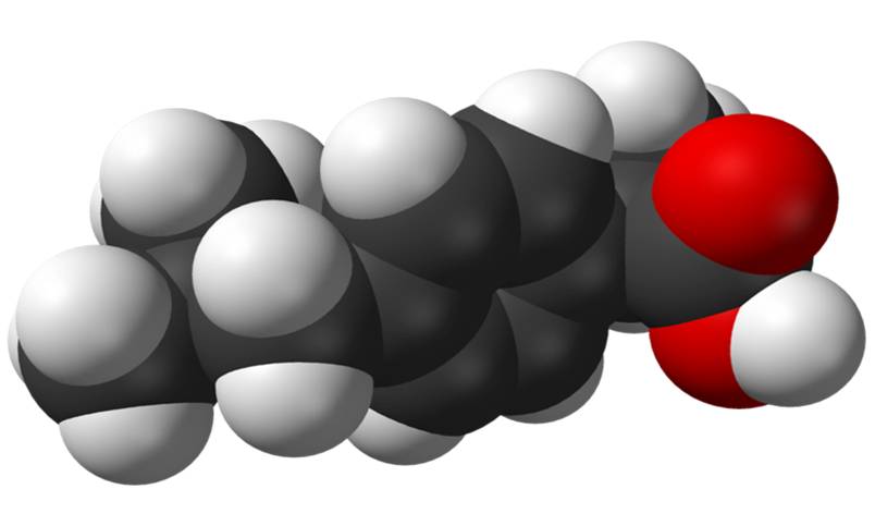 Représentation tridimensionnelle de la molécule d’ibuprofène (© Ben Mills, Wikimedia)