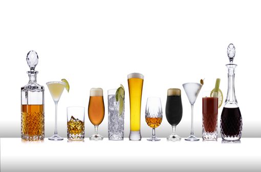 Une ligne de boissons alcoolisées (illustration).