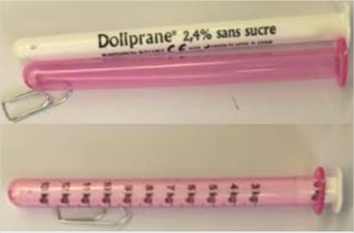Doliprane 2 4 Pour Cent Sans Sucre Suspension Buvable Paracetamol Une Nouvelle Seringue Pour Administration Orale